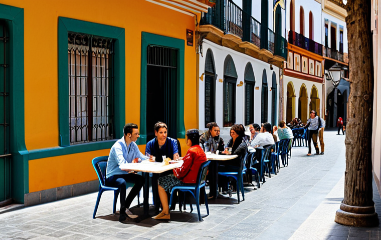 디지털 노마드의 삶의 질 향상 방법 - Family Video Call in Cafayate**

A fully clothed man sitting at a table in a charming cafe in Cafaya...
